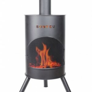 Terrashaard BonFeu BonTon 60 zwart (hoogte 211 cm)