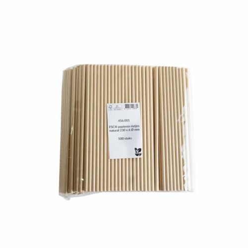 5000 stuks FSC® papieren rietjes natural 230 x 6 Ø mm