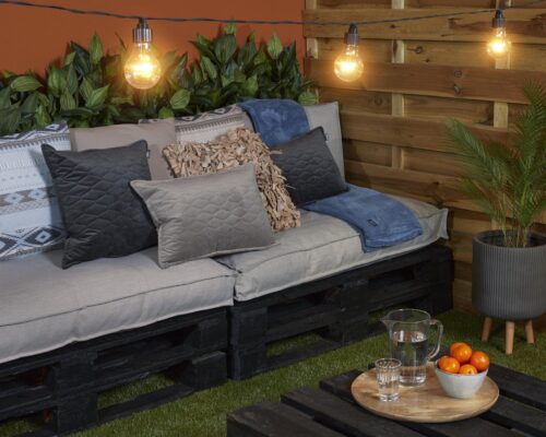 In the Mood Collection 2 Palletkussens 120x80cm / 120x40cm Mick Beige - Afbeelding 4