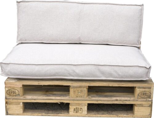 In the Mood Collection 2 Palletkussens 120x80cm / 120x40cm Mick Beige - Afbeelding 3