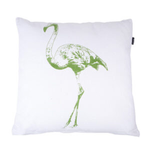 In The Mood Flamingo 50 x 50 Kussen - Div Kleuren - Ivoor-Groen