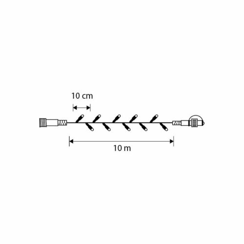 Luca Connect XP Extra 10 meter met 100 lampjes -Kerstverlichting - Warm wit - Afbeelding 2