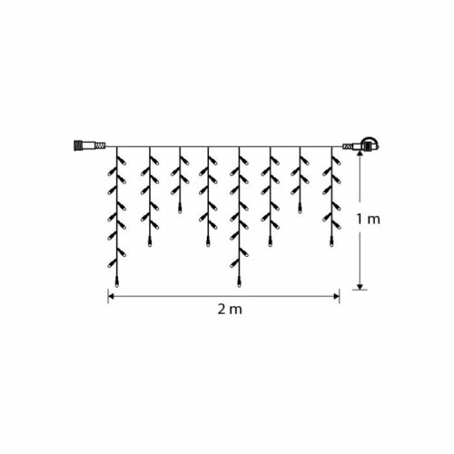Luca Lighting - Connect xp -  icicle clear -100 lampen extra - L 200 x H 100cm - Afbeelding 4