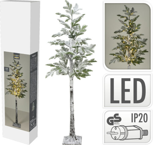 Kerstboom met 120 LEDS en besneeuwde takken - 150 cm hoog
