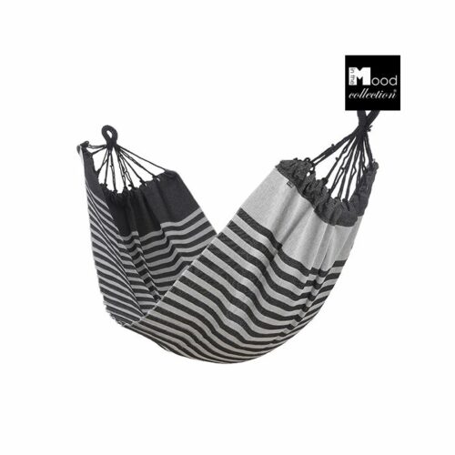 In The Mood Hangmat Streep Zwart - L230 X B120 Cm