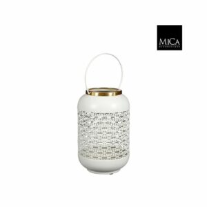 Mica Decorations Zeus Lantaarn - H28 x Ø18 cm - Off White