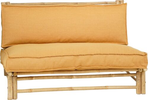 Mica Decorations Tropical Tuinbank – L120 x B88 x H73 cm – Bamboe – Lichtbruin - Afbeelding 2