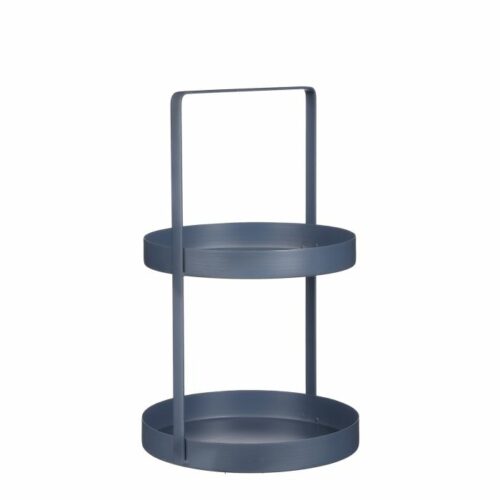Mica Decorations Etagère - H41 x Ø25 cm - Metaal - Blauw
