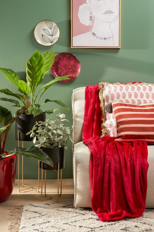 In The Mood Famke Plaid - 180 x 130 cm - Rood - Afbeelding 5