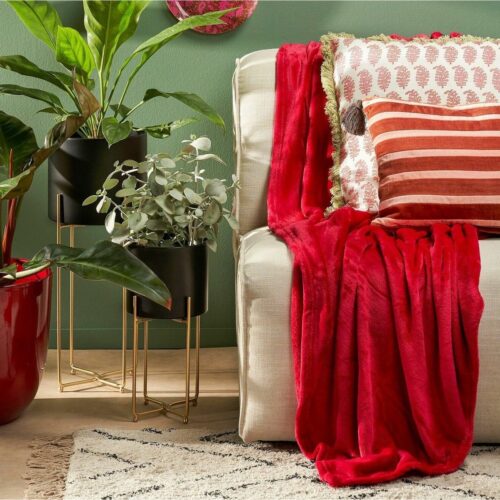 In The Mood Famke Plaid - 180 x 130 cm - Rood - Afbeelding 6