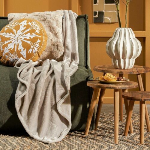 In The Mood Famke Plaid - 180 x 130 cm - Beige - Afbeelding 6