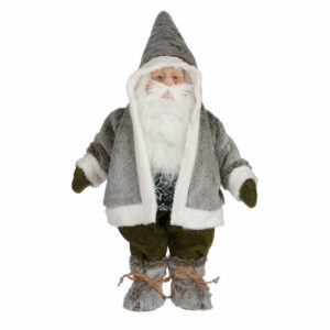 Staande Kerstman 32 x 16 x 60 cm - Grijs