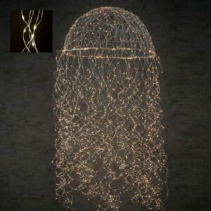 Luca Lighting Kroonluchter Kwal met Klassiek Witte LED Verlichting - H150 x Ø45 cm - Zilver