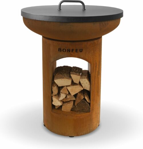 BonFeu BonBiza Corten Open - L 80 x B 80 x H 100 cm - Staal - Bruin