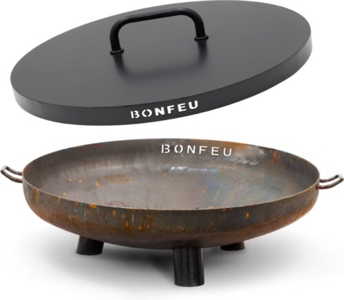BonFeu BonBiza Deksel Ø80 cm - L 80 x B 80 x H 9 cm - Staal - Zwart - Afbeelding 9