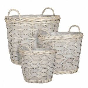 Mica Decorations Manden Lorens - White Wash - 39 x 45 cm - 3 stuks