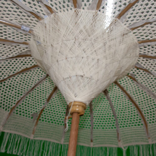 Parasol Bali Macrame Wit Ø185 cm - Afbeelding 4