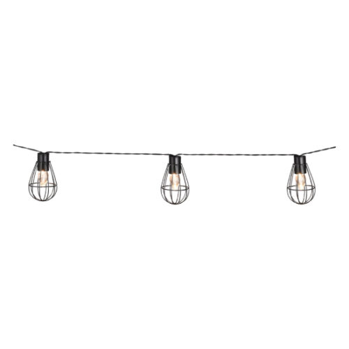 Luca Lighting Feestverlichting met 8 Solar LED Verlichting - L315 cm - Zwart