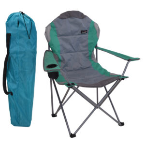 Redcliffs Vouwstoel - Deluxe met Bekerhouder - Groen/Grijs