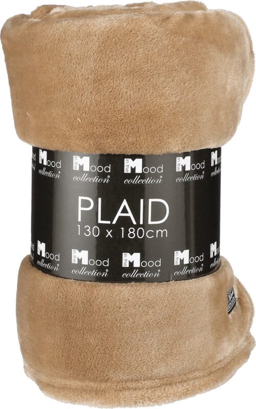 In The Mood Collection Famke Fleece Plaid - L180 x B130 cm - Lichtbruin - Afbeelding 8