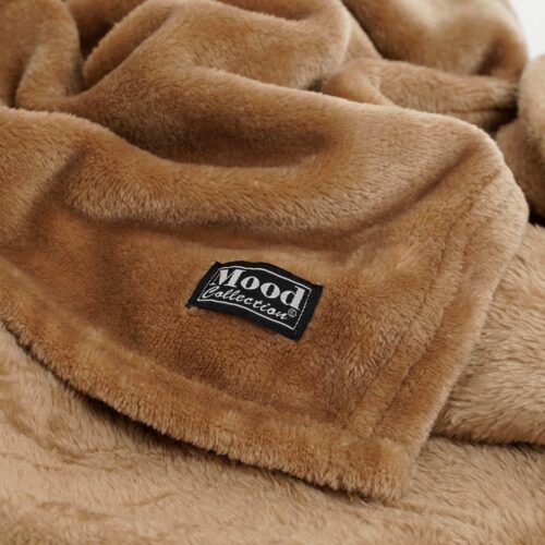 In The Mood Collection Famke Fleece Plaid - L180 x B130 cm - Lichtbruin - Afbeelding 3