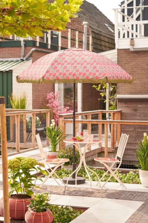 In The Mood Collection Mitchell Parasol - H238 x Ø220 cm - Fuchsia - Afbeelding 7