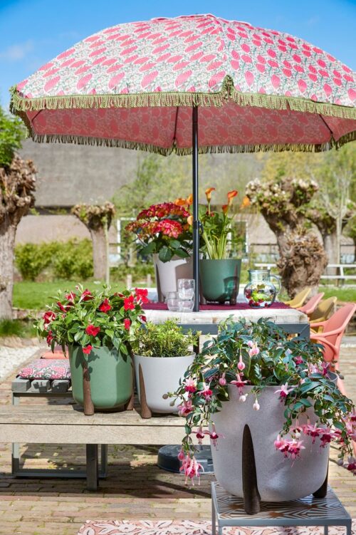 In The Mood Collection Mitchell Parasol - H238 x Ø220 cm - Fuchsia - Afbeelding 8
