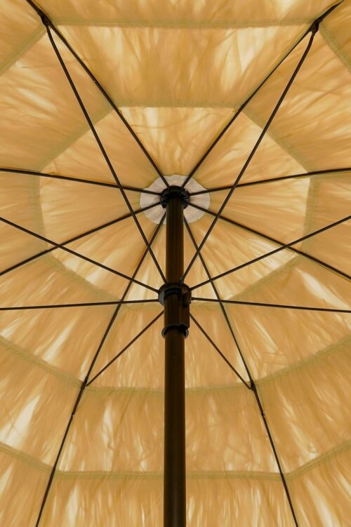 In The Mood Collection Osborn Parasol - H238 x Ø200 cm - Lichtbruin - Afbeelding 3