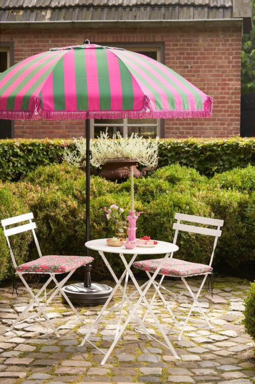 In The Mood Collection Osborn Parasol - H238 x Ø220 cm - Groen-Roze - Afbeelding 6