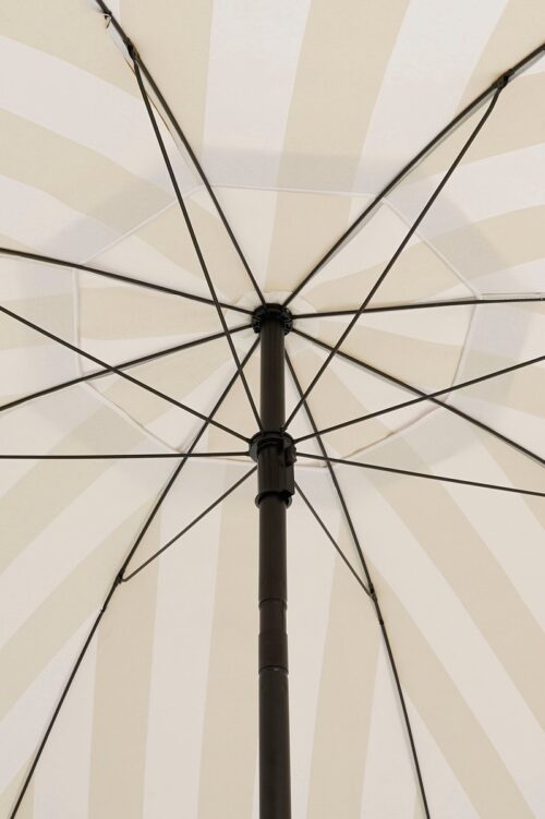 In The Mood Collection Osborn Parasol - H238 x Ø220 cm - Oranje-Wit - Afbeelding 2