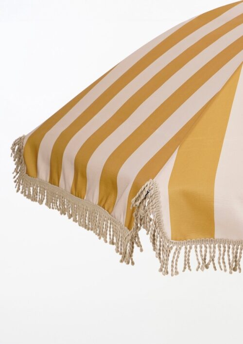 In The Mood Collection Osborn Parasol - H238 x Ø220 cm - Oranje-Wit - Afbeelding 3