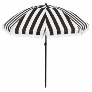 In The Mood Collection Osborn Parasol - H238 x Ø220 cm - Zwart, Wit
