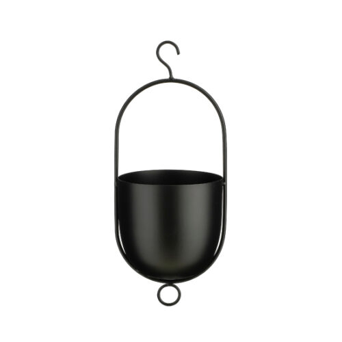 Mica Decorations Bob Hangpot - 15 x 14 x 36 cm - Zwart