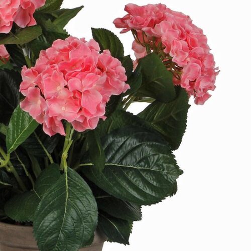 Mica Decorations Hortensia Kunstplant in Bloempot Stan - H45 x Ø45 cm - Roze - Afbeelding 4