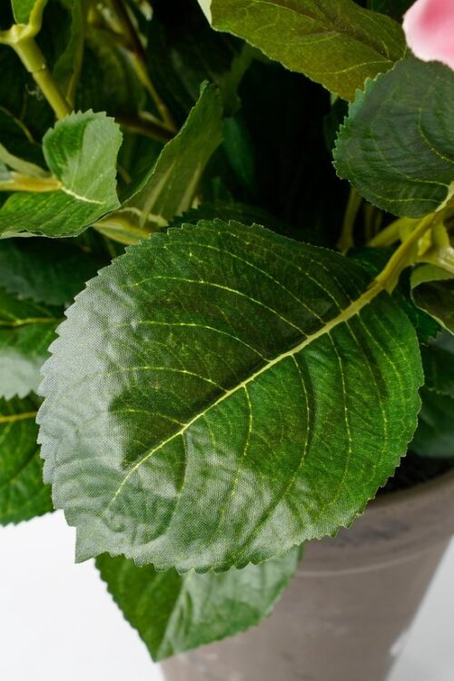 Mica Decorations Hortensia Kunstplant in Bloempot Stan - H45 x Ø45 cm - Roze - Afbeelding 5