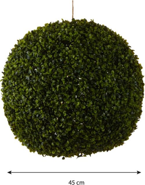Mica Decorations Buxus Bol Kunstplant voor Buiten Hangend - Ø45 cm - Groen - Afbeelding 3