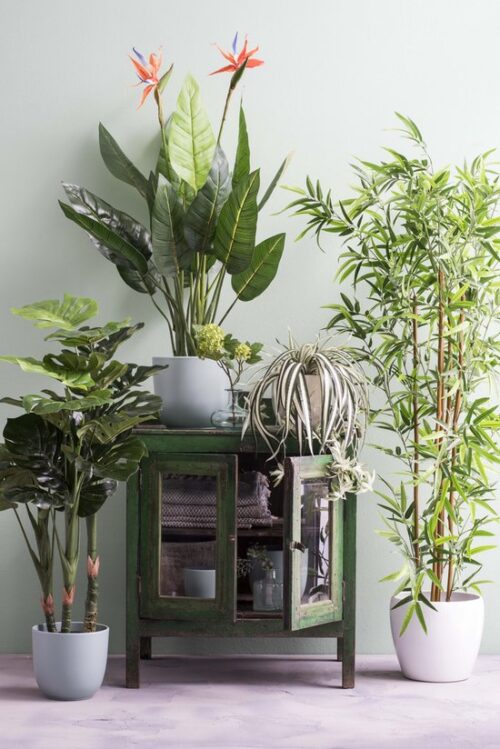Mica Decorations Strelitzia Kunstplant - H110 x Ø60 cm - Groen - Afbeelding 6