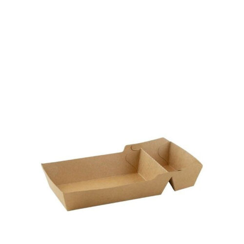 500 stuks - FSC® Kraft snackbakje A7+/A23 90x70x35mm zonder coating