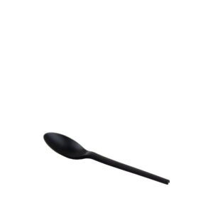 1000 Re-usable CPLA Dessert Lepel - 12,8cm - Zwart