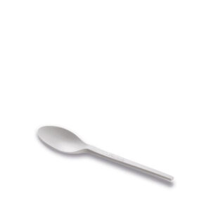 1000 Re-usable CPLA Dessert Lepel - 12,8cm - Wit