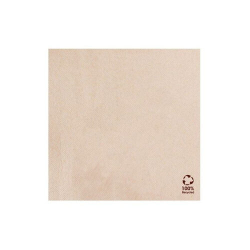 1200 FSC Servetten Gerecycled / Ongebleekt - 33x33cm - ¼ vouw Double Point