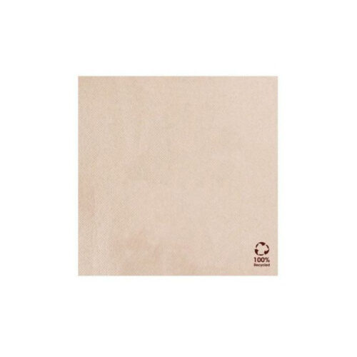 2400 FSC Servetten Gerecycled / Ongebleekt - 20x20cm - ¼ vouw Double Point