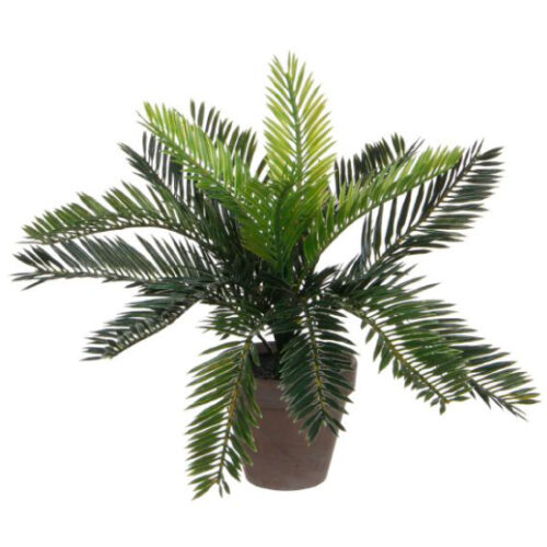 Mica Decorations Cycas Palm Kunstplant in Bloempot Stan - 33 x 34 cm - Groen