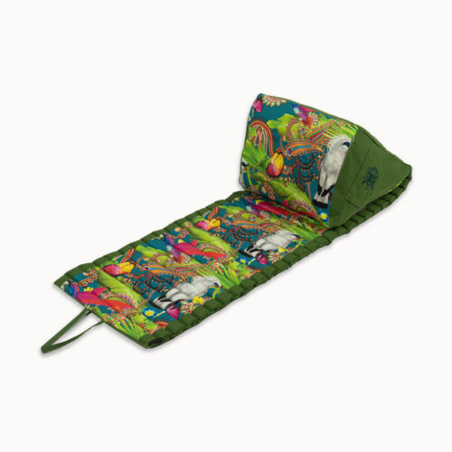 Oprolbaar Strandbed / Matras - 185 x 50 cm - Paradijsvogel Petrol - Afbeelding 2