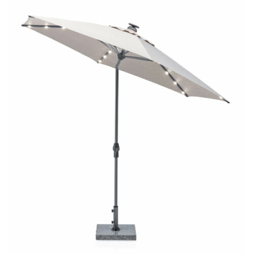 Kettler EASY ALLROUND Parasol - LED - Ø 300cm - Antraciet / Grijs Gemêleerd
