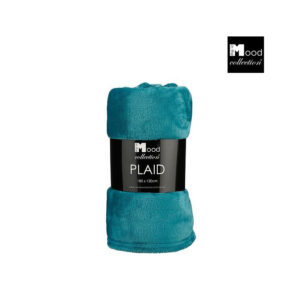 In The Mood Collection Famke Fleece Plaid – L180 x B130 cm – Petrol