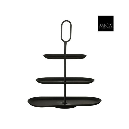 Mica Decorations Rama Etagere 3 Laags - L48 x B20 x H55 cm - Zwart