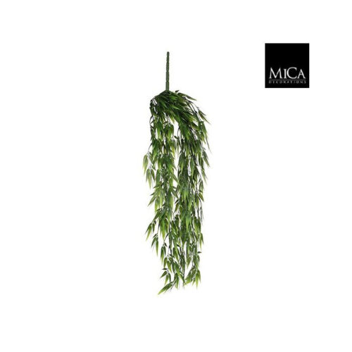 Mica Decorations Bamboe Kunst Hangplant - H80 cm - Groen