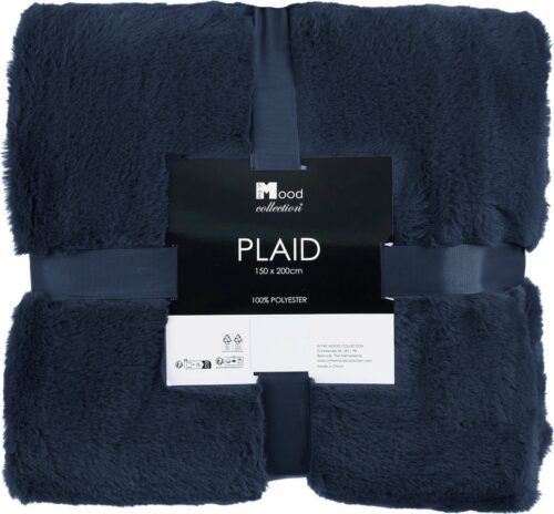 In The Mood Collection Bronte Fleece Deken – L200 x B150 cm – Donkerblauw - Afbeelding 5
