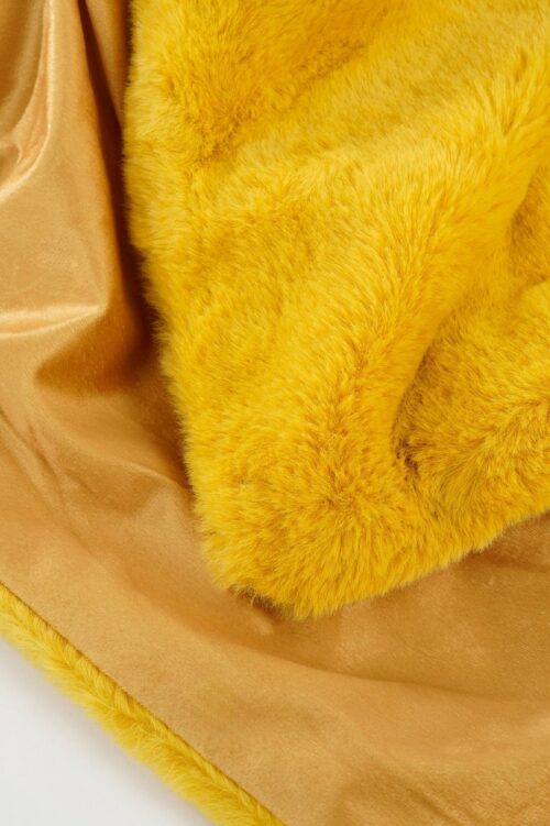 In The Mood Collection Bronte Fleece Deken – L200 x B150 cm – Geel - Afbeelding 2